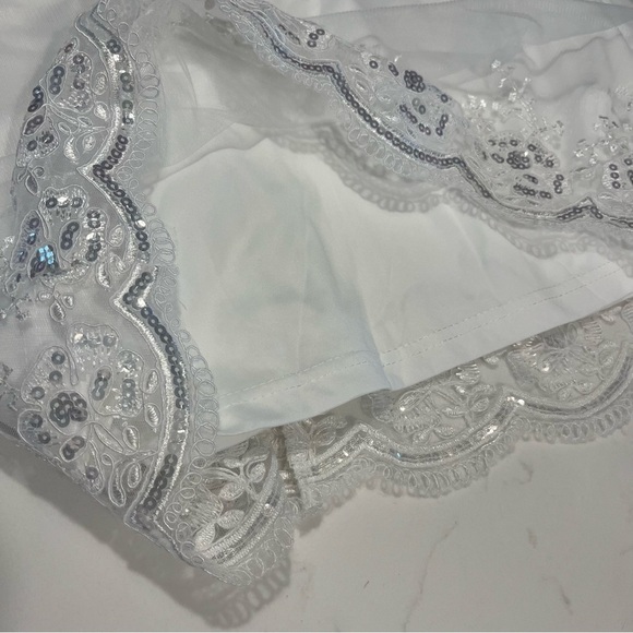 Lulu’s Coveted Delight White Sequin Corset Mini Dress Xl - Picture 11 of 14